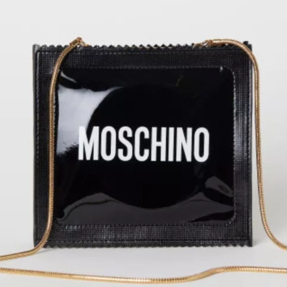 SOLD-Moschino TV x HM Patent Condom Crossbody